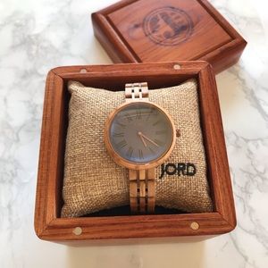 JORD wooden watch “Cassia” Olive & Aegean Blue
